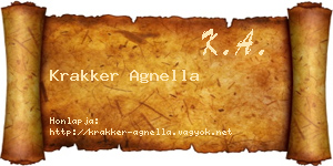 Krakker Agnella névjegykártya